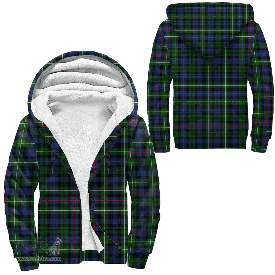Scottish Mackenzie Modern Clan Tartan Sherpa Hoodie - Scottish Plaid Hoodies Scottish Plaid Tartan Plaid - ScotsTee - scotstee.com