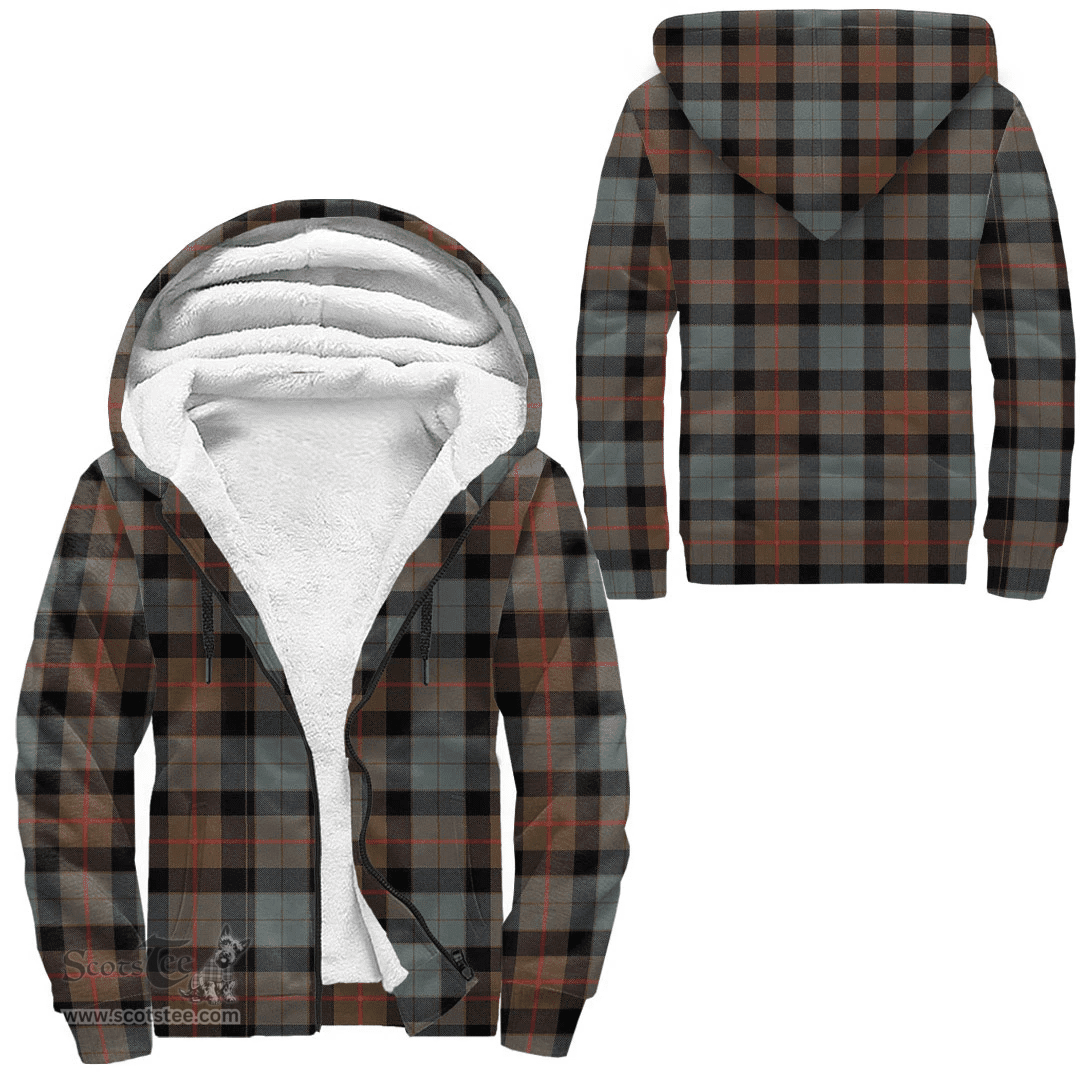 Scottish Gunn Weathered Clan Tartan Sherpa Hoodie - Scottish Plaid Hoodies Scottish Plaid Tartan Plaid - ScotsTee - scotstee.com