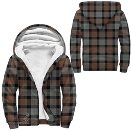 Scottish Gunn Weathered Clan Tartan Sherpa Hoodie - Scottish Plaid Hoodies Scottish Plaid Tartan Plaid - ScotsTee - scotstee.com