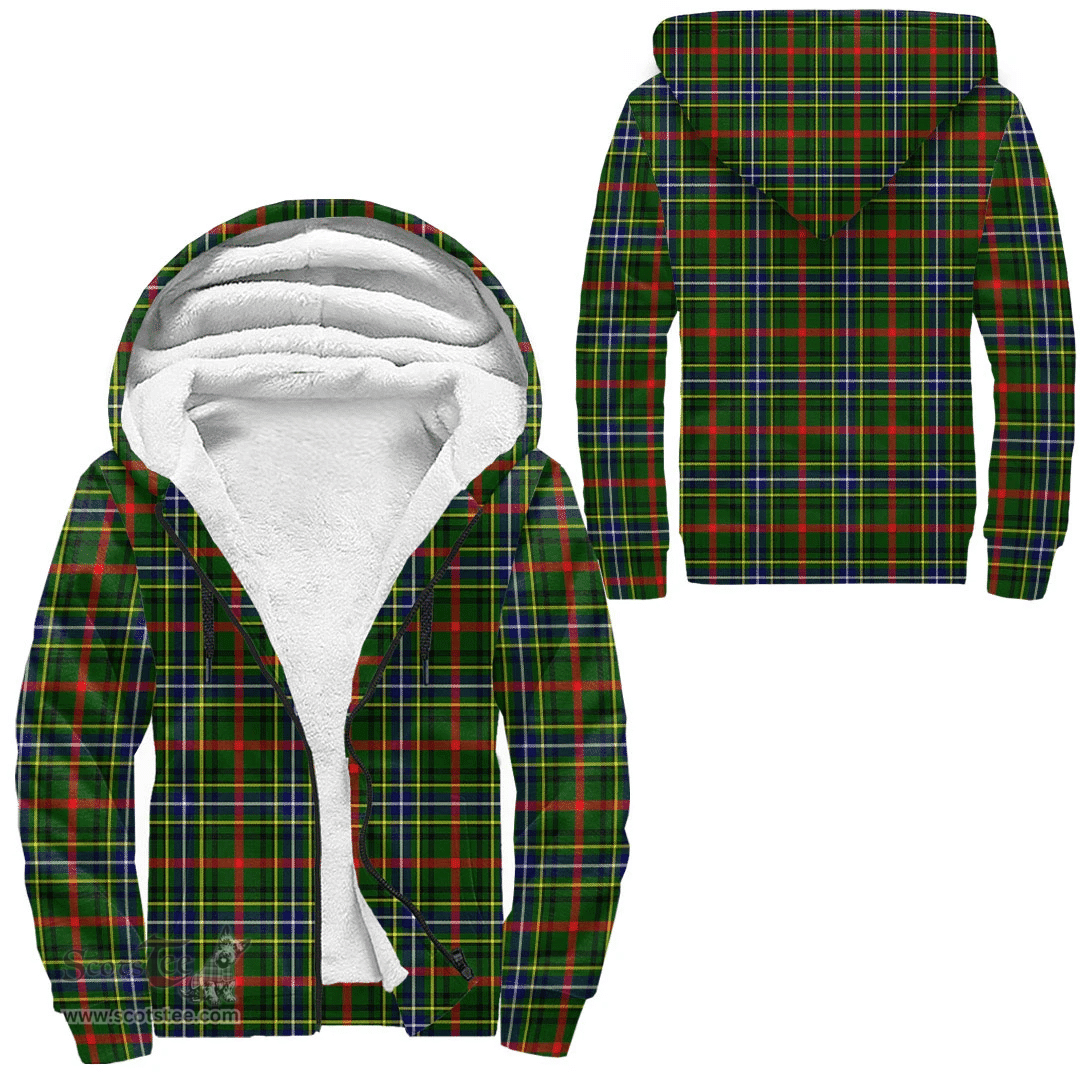 Scottish Bisset Clan Tartan Sherpa Hoodie - Scottish Plaid Hoodies Scottish Plaid Tartan Plaid - ScotsTee - scotstee.com