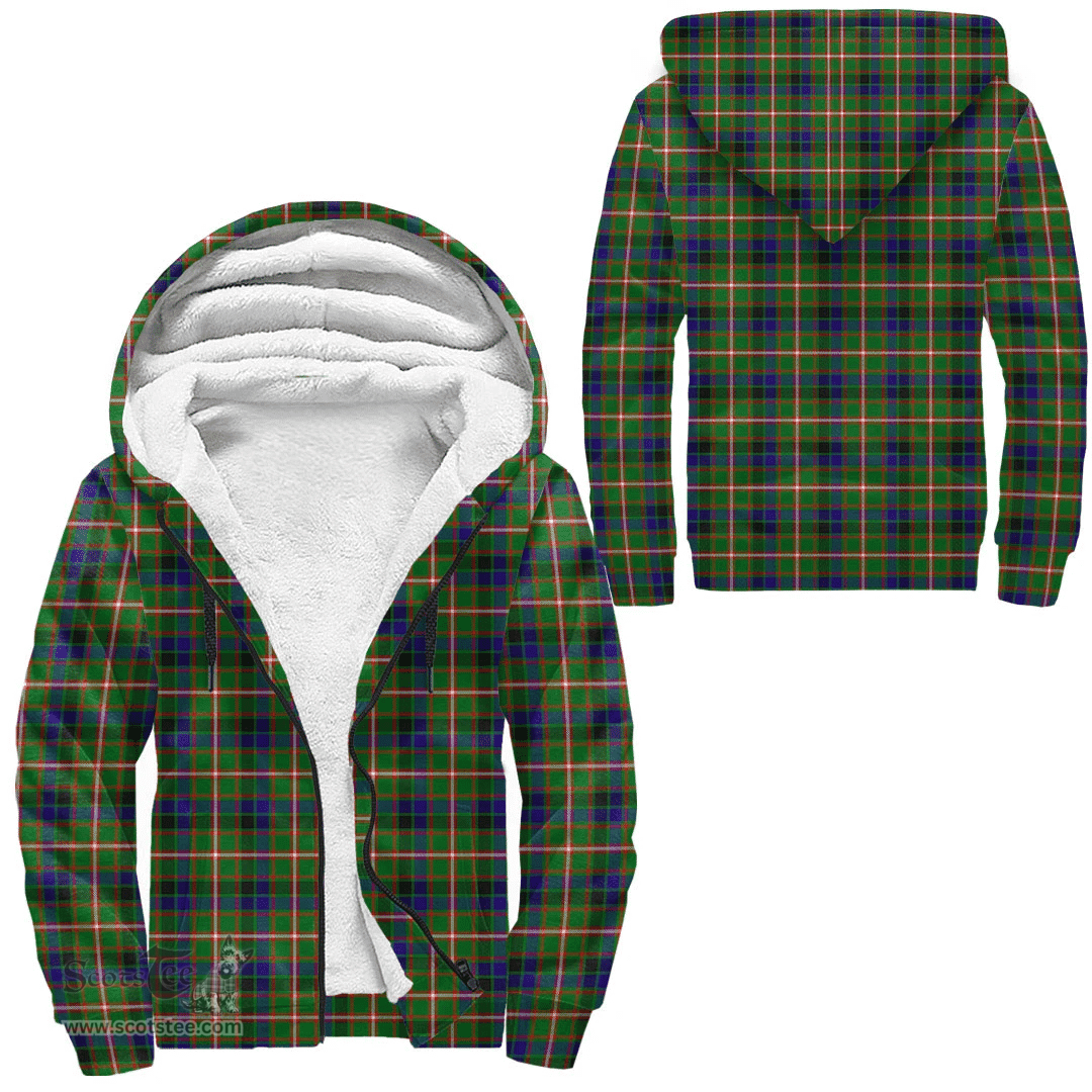 Scottish Reid Green Clan Tartan Sherpa Hoodie - Scottish Plaid Hoodies Scottish Plaid Tartan Plaid - ScotsTee - scotstee.com