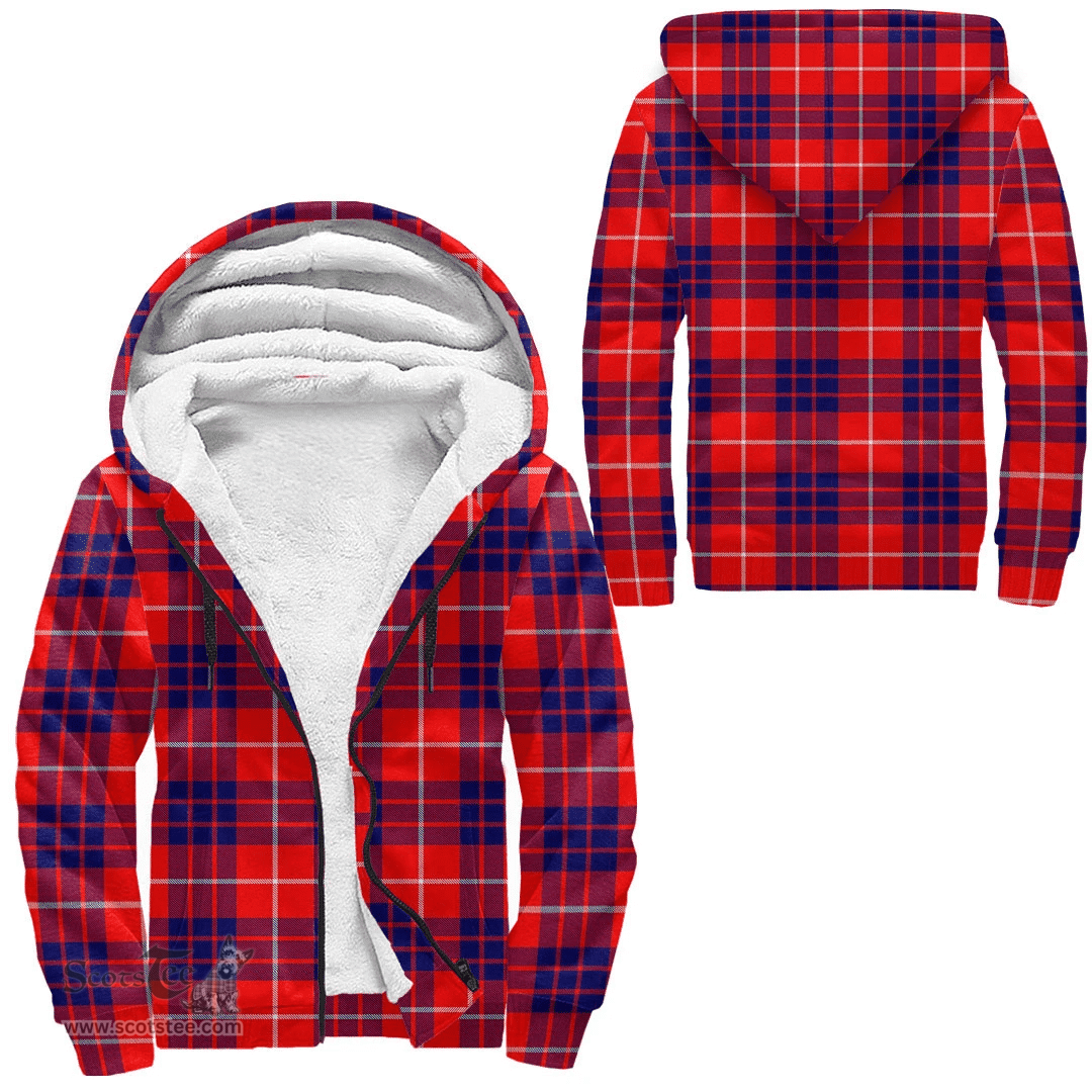 Scottish Hamilton Modern Clan Tartan Sherpa Hoodie - Scottish Plaid Hoodies Scottish Plaid Tartan Plaid - ScotsTee - scotstee.com