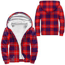 Scottish Hamilton Modern Clan Tartan Sherpa Hoodie - Scottish Plaid Hoodies Scottish Plaid Tartan Plaid - ScotsTee - scotstee.com