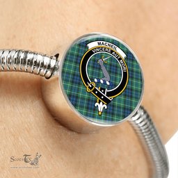 Scottish Macneil Of Colonsay Clan Tartan Bracelet - Round Shape Pendant Scottish Plaid Tartan Plaid