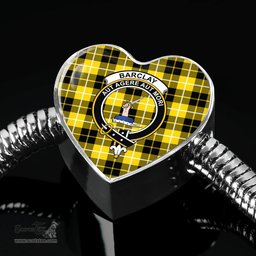 Scottish Barclay Dress Modern Clan Tartan Bracelet - Heart Shape Pendant Scottish Plaid Tartan Plaid