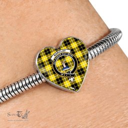 Scottish Barclay Dress Modern Clan Tartan Bracelet - Heart Shape Pendant Scottish Plaid Tartan Plaid