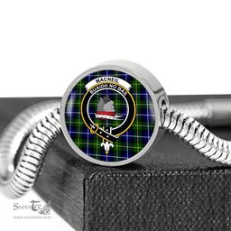 Scottish Macneil Of Barra Clan Tartan Bracelet - Round Shape Pendant Scottish Plaid Tartan Plaid