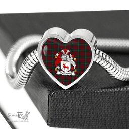Scottish Mccarthy Clan Tartan Bracelet - Heart Shape Pendant Scottish Plaid Tartan Plaid
