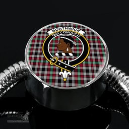 Scottish Borthwick Ancient Clan Tartan Bracelet - Round Shape Pendant Scottish Plaid Tartan Plaid