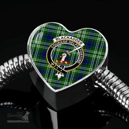 Scottish Blackadder Clan Tartan Bracelet - Heart Shape Pendant Scottish Plaid Tartan Plaid
