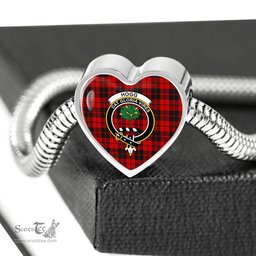 Scottish Hogg Clan Tartan Bracelet - Heart Shape Pendant Scottish Plaid Tartan Plaid