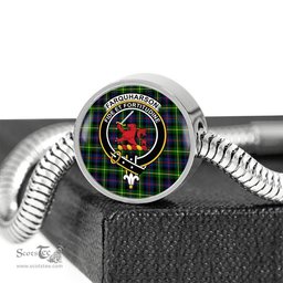 Scottish Farquharson Modern Clan Tartan Bracelet - Round Shape Pendant Scottish Plaid Tartan Plaid