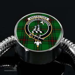 Scottish Anstruther Clan Tartan Bracelet - Round Shape Pendant Scottish Plaid Tartan Plaid