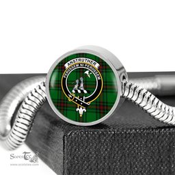 Scottish Anstruther Clan Tartan Bracelet - Round Shape Pendant Scottish Plaid Tartan Plaid