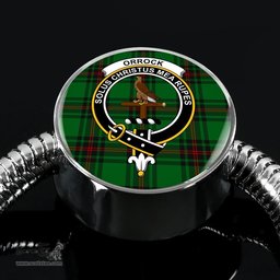 Scottish Orrock Clan Tartan Bracelet - Round Shape Pendant Scottish Plaid Tartan Plaid