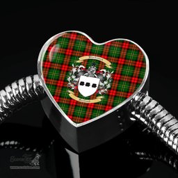 Scottish Blackstock Clan Tartan Bracelet - Heart Shape Pendant Scottish Plaid Tartan Plaid