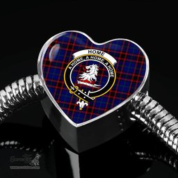Scottish Home Modern Clan Tartan Bracelet - Heart Shape Pendant Scottish Plaid Tartan Plaid