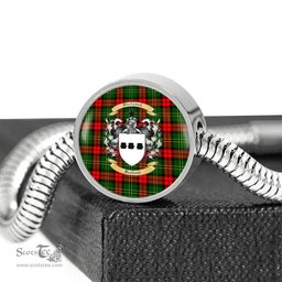 Scottish Blackstock Clan Tartan Bracelet - Round Shape Pendant Scottish Plaid Tartan Plaid