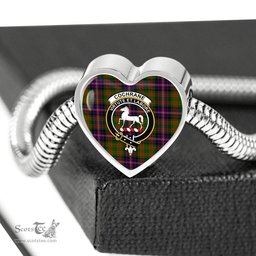 Scottish Cochrane Modern Clan Tartan Bracelet - Heart Shape Pendant Scottish Plaid Tartan Plaid