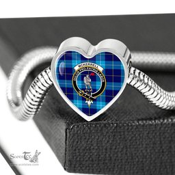 Scottish Mckerrell Clan Tartan Bracelet - Heart Shape Pendant Scottish Plaid Tartan Plaid