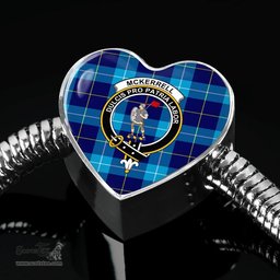 Scottish Mckerrell Clan Tartan Bracelet - Heart Shape Pendant Scottish Plaid Tartan Plaid