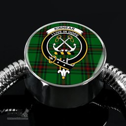 Scottish Kinnear Tartans Clan Tartan Bracelet - Round Shape Pendant Scottish Plaid Tartan Plaid