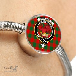 Scottish Moncrieffe Clan Tartan Bracelet - Round Shape Pendant Scottish Plaid Tartan Plaid