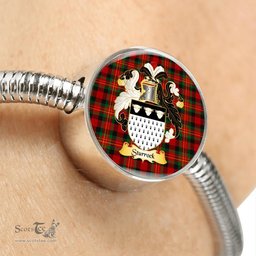 Scottish Sturrock Clan Tartan Bracelet - Round Shape Pendant Scottish Plaid Tartan Plaid