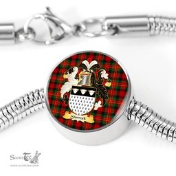 Scottish Sturrock Clan Tartan Bracelet - Round Shape Pendant Scottish Plaid Tartan Plaid