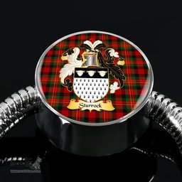 Scottish Sturrock Clan Tartan Bracelet - Round Shape Pendant Scottish Plaid Tartan Plaid
