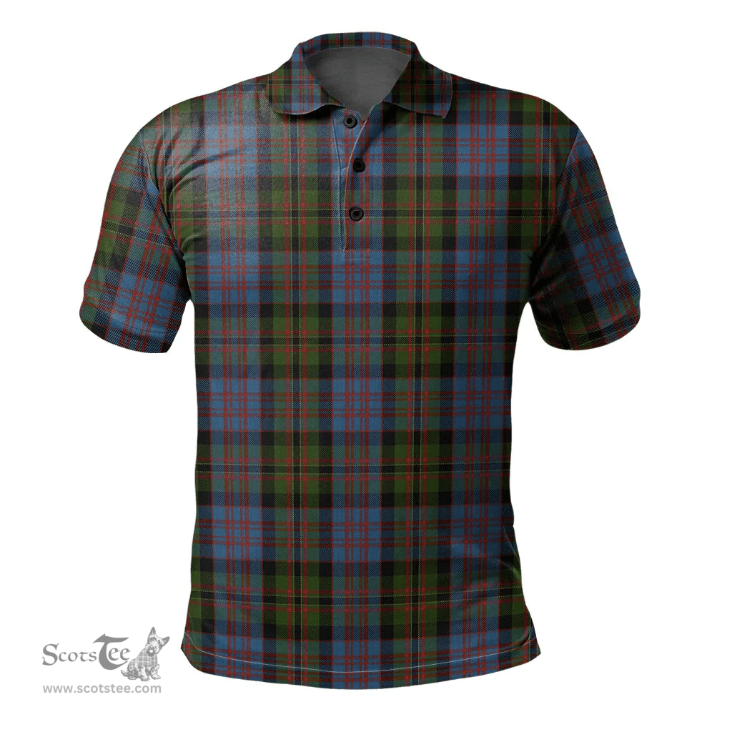 Scottish Bowie Black Tartan Polo Shirt - Classic Scottish Plaid Tartan Plaid
