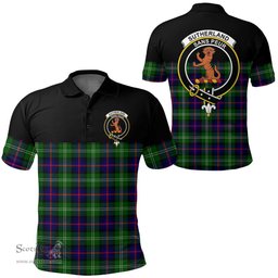 Scottish Sutherland Modern Clan Tartan Polo Shirt - Golf Special Style Scottish Plaid Tartan Plaid