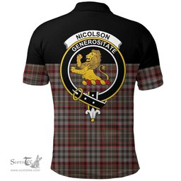 Scottish Nicolson Hunting Weathered Clan Tartan Polo Shirt - Golf Special Style Scottish Plaid Tartan Plaid