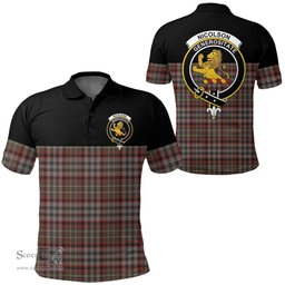 Scottish Nicolson Hunting Weathered Clan Tartan Polo Shirt - Golf Special Style Scottish Plaid Tartan Plaid