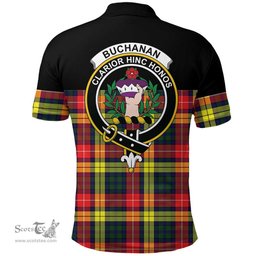 Scottish Buchanan Modern Clan Tartan Polo Shirt - Golf Special Style Scottish Plaid Tartan Plaid