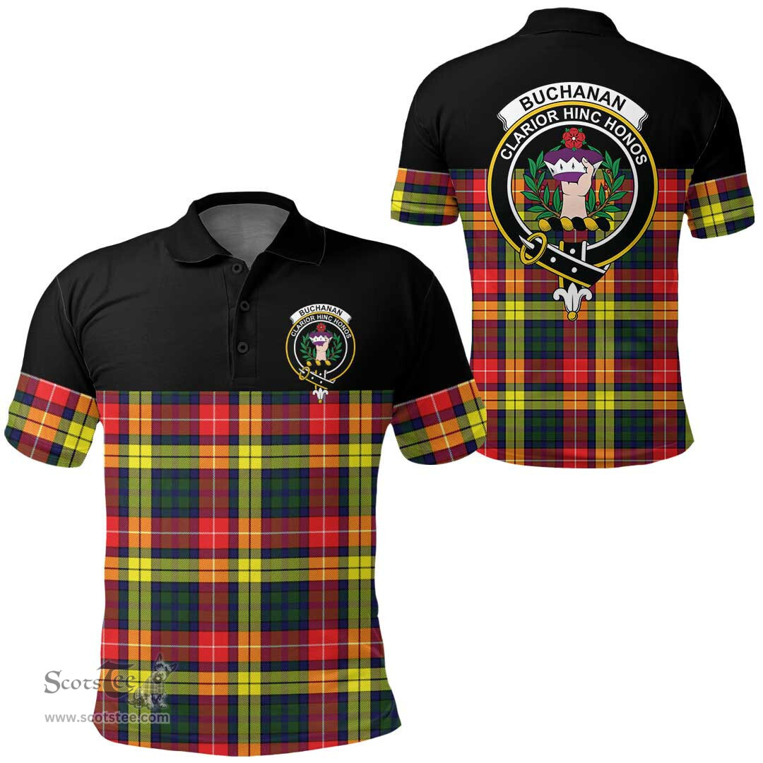 Scottish Buchanan Modern Clan Tartan Polo Shirt - Golf Special Style Scottish Plaid Tartan Plaid