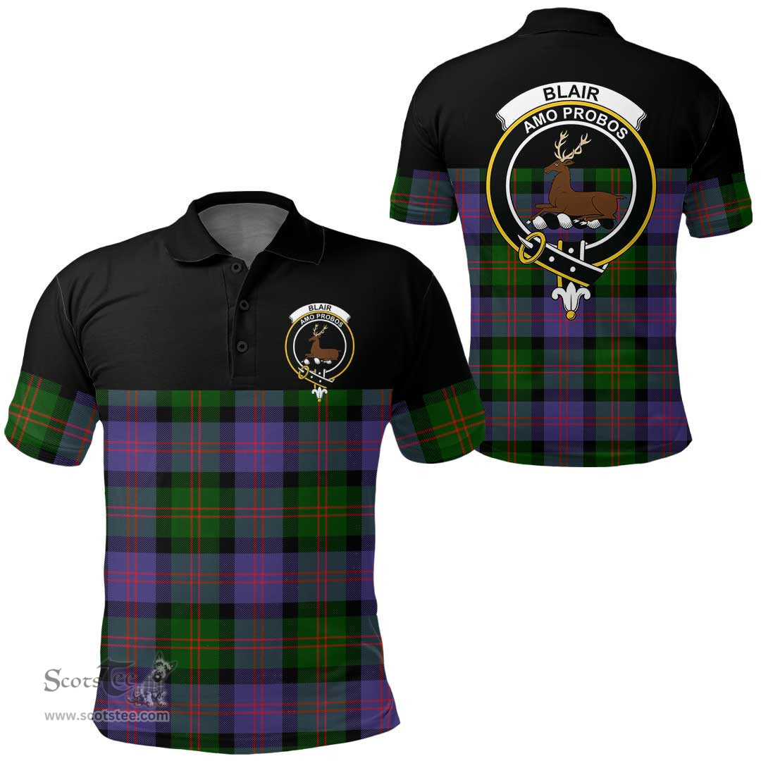 Scottish Blair Modern Clan Tartan Polo Shirt - Golf Special Style Scottish Plaid Tartan Plaid