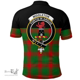Scottish Middleton Modern Clan Tartan Polo Shirt - Golf Special Style Scottish Plaid Tartan Plaid