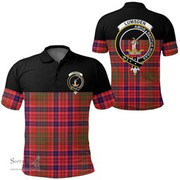 Scottish Lumsden Modern Clan Tartan Polo Shirt - Golf Special Style Scottish Plaid Tartan Plaid
