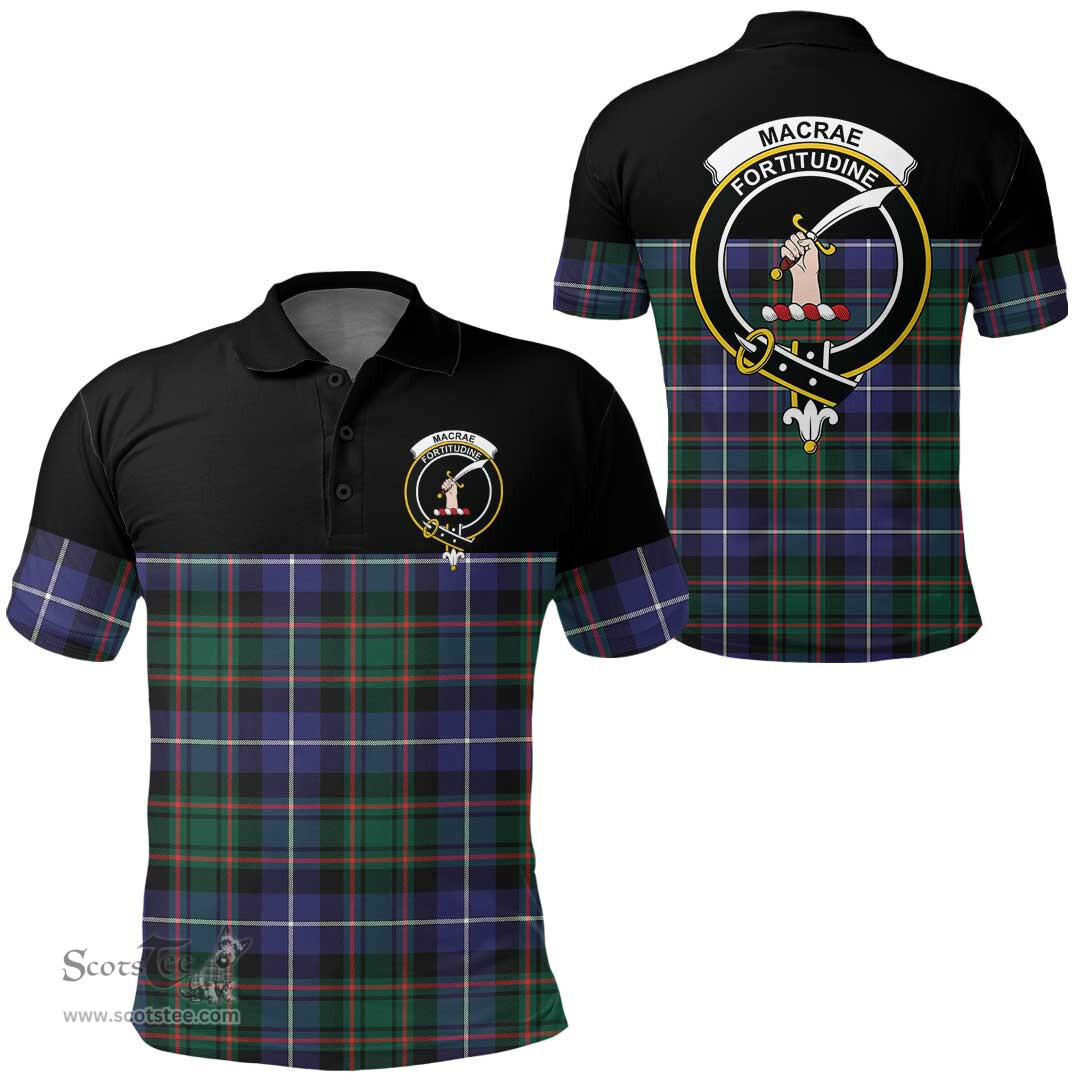Scottish MacRae Hunting Modern Clan Tartan Polo Shirt - Golf Special Style Scottish Plaid Tartan Plaid