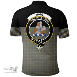 Scottish Haig Check Clan Tartan Polo Shirt - Golf Special Style Scottish Plaid Tartan Plaid