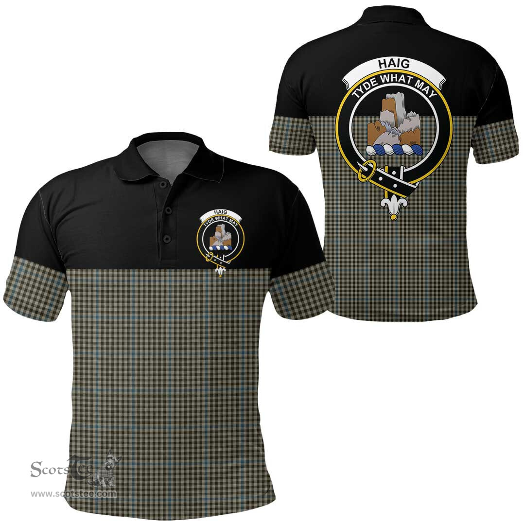 Scottish Haig Check Clan Tartan Polo Shirt - Golf Special Style Scottish Plaid Tartan Plaid