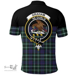Scottish Graham of Montrose Modern Clan Tartan Polo Shirt - Golf Special Style Scottish Plaid Tartan Plaid