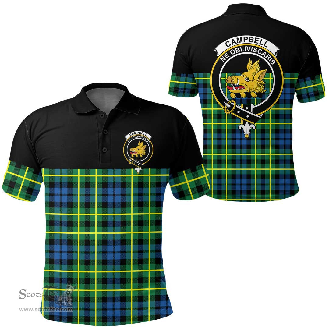 Scottish Campbell of Breadalbane Ancient Clan Tartan Polo Shirt - Golf Special Style Scottish Plaid Tartan Plaid
