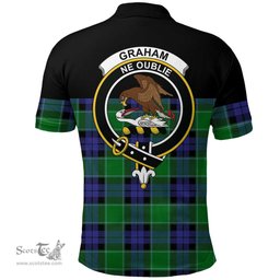Scottish Graham of Menteith Modern Clan Tartan Polo Shirt - Golf Special Style Scottish Plaid Tartan Plaid