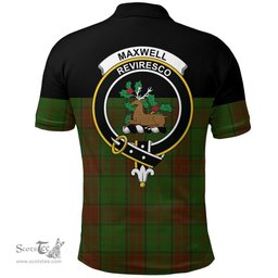 Scottish Maxwell Hunting Clan Tartan Polo Shirt - Golf Special Style Scottish Plaid Tartan Plaid