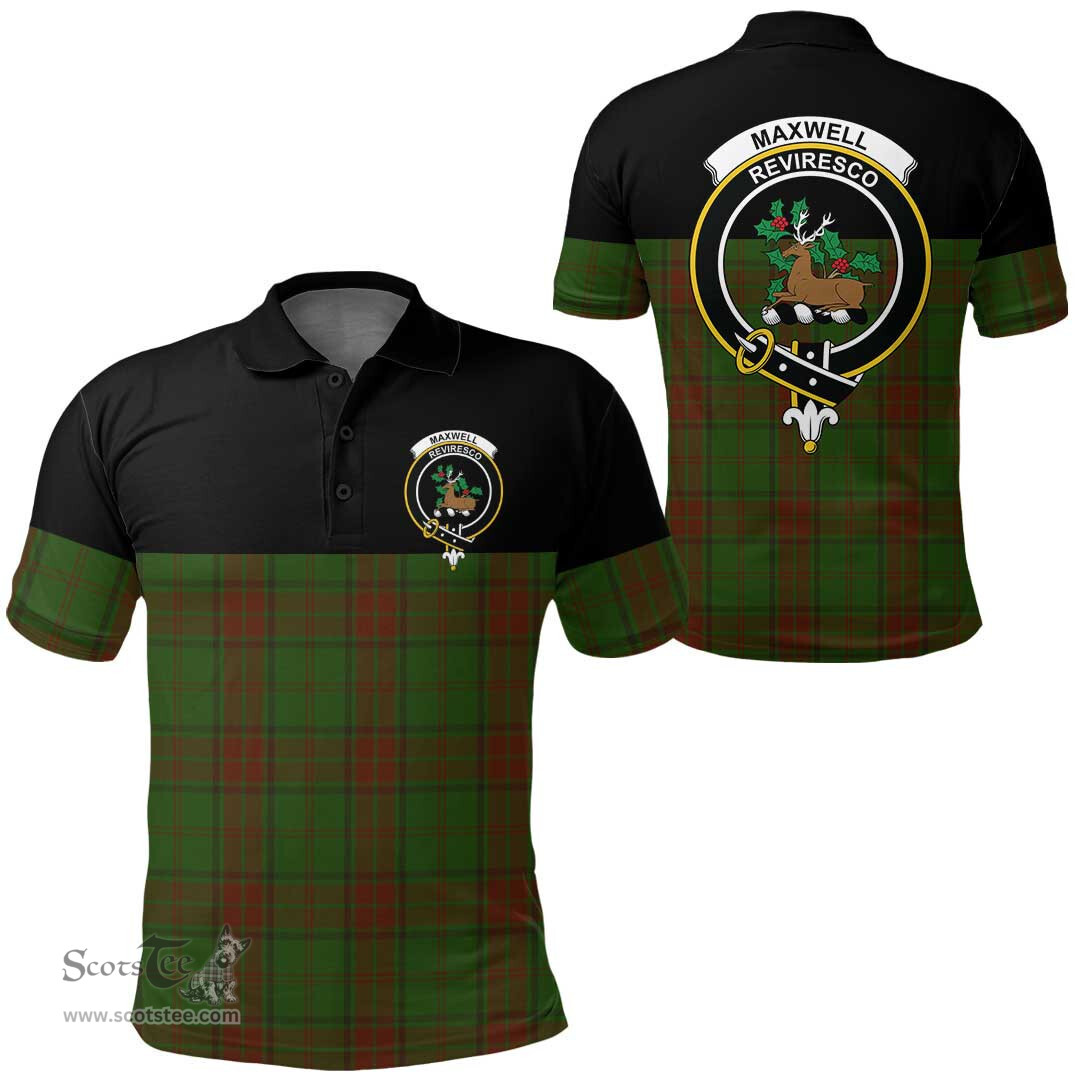Scottish Maxwell Hunting Clan Tartan Polo Shirt - Golf Special Style Scottish Plaid Tartan Plaid