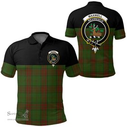 Scottish Maxwell Hunting Clan Tartan Polo Shirt - Golf Special Style Scottish Plaid Tartan Plaid