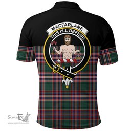 Scottish MacFarlane Hunting Modern Clan Tartan Polo Shirt - Golf Special Style Scottish Plaid Tartan Plaid