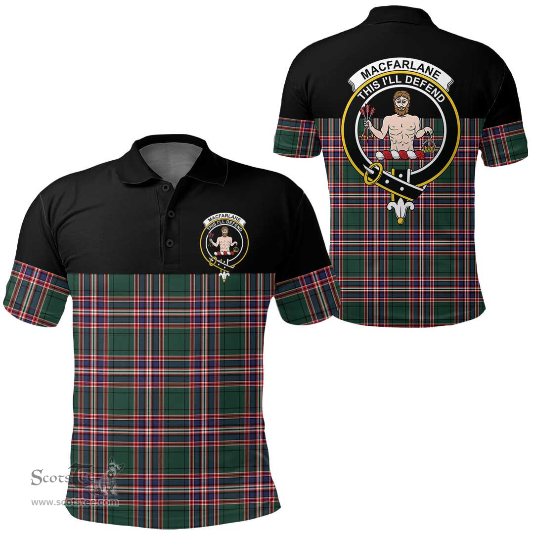 Scottish MacFarlane Hunting Modern Clan Tartan Polo Shirt - Golf Special Style Scottish Plaid Tartan Plaid